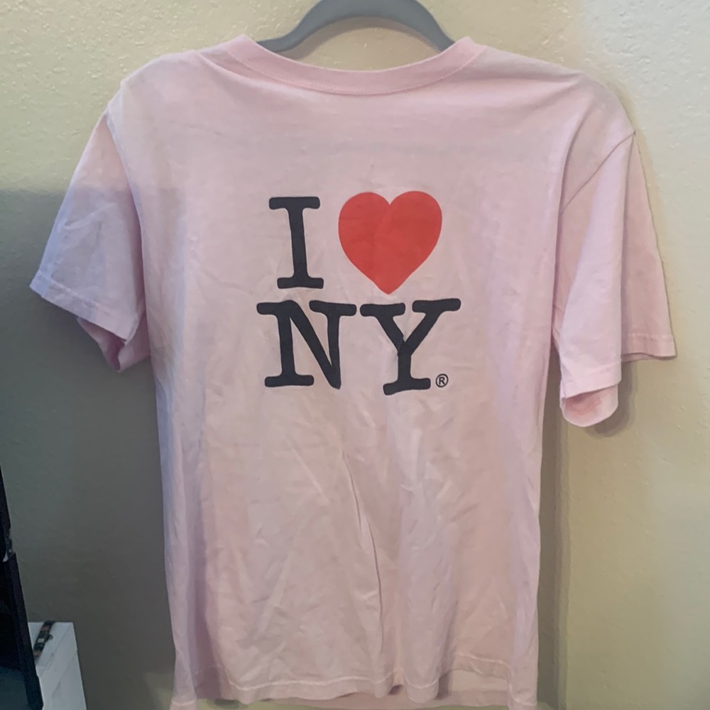 Pink I love New York medium size shirt